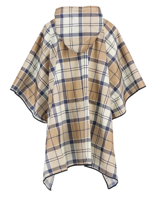 Showerproof Poncho Hessian/Navy Tartan