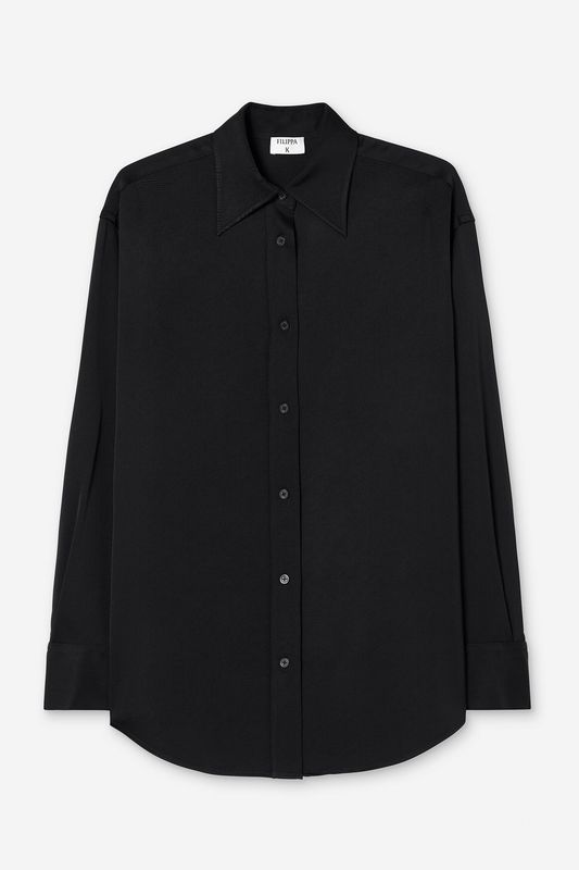 Satin Shirt Black
