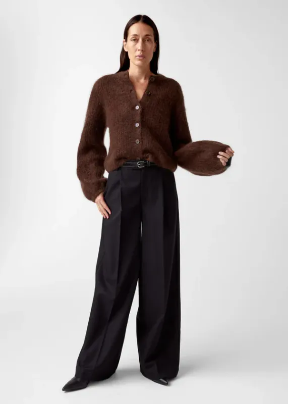 SOFIA Mohair Cardigan Espresso