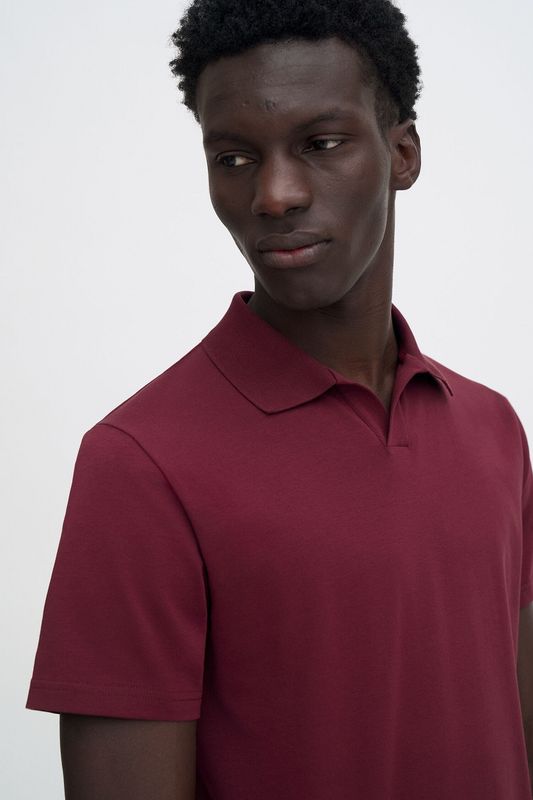 Stretch Polo T-shirt Burgundy