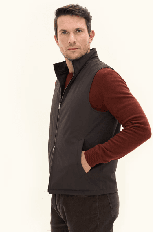 Reversible Padded Vest Brown Eik