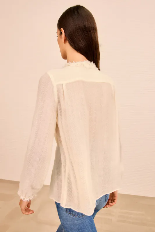 Adriel Long Sleeve Tunic Blouse Cowrie