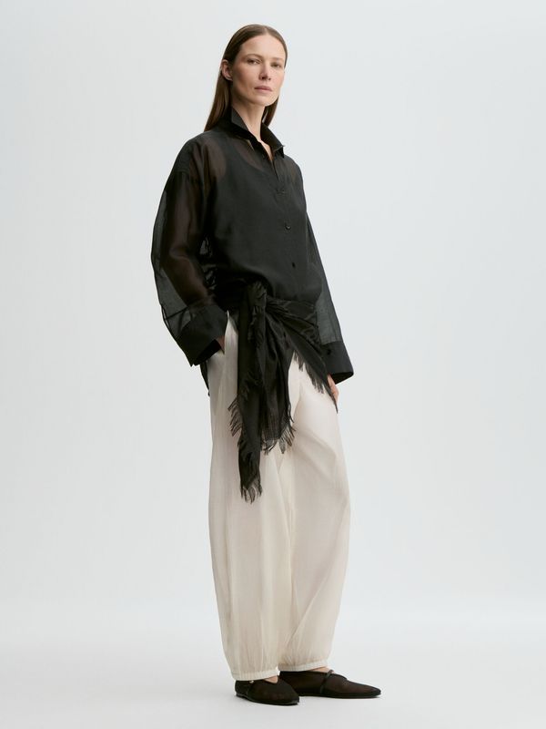 DERRIS Silk Organza Shirt Black