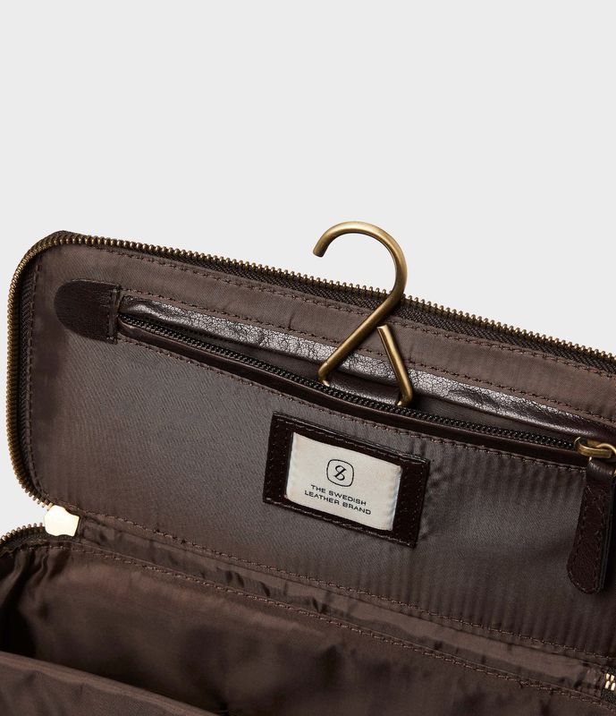 BAROLO toilery bag Dk.Brown