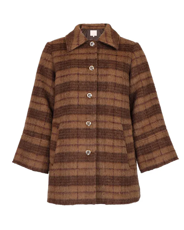 Tailored Car Coat Autumn Checks 