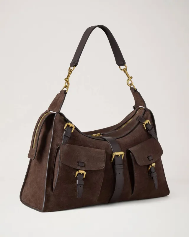 ROXANNE Shoulder Bag Chocolate Suede