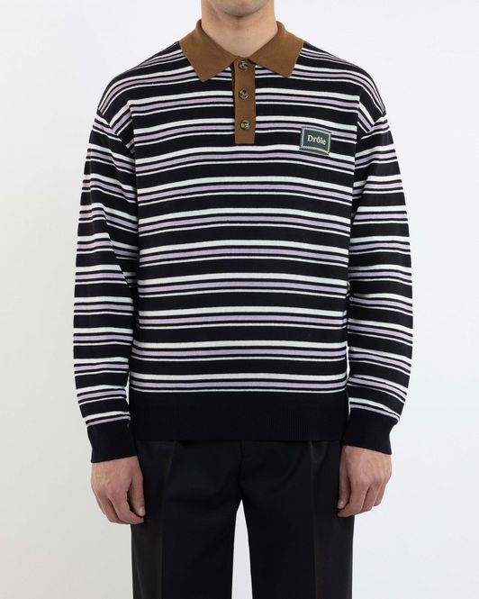 Hovedbilde Striped Longsleeve Polo Navy 