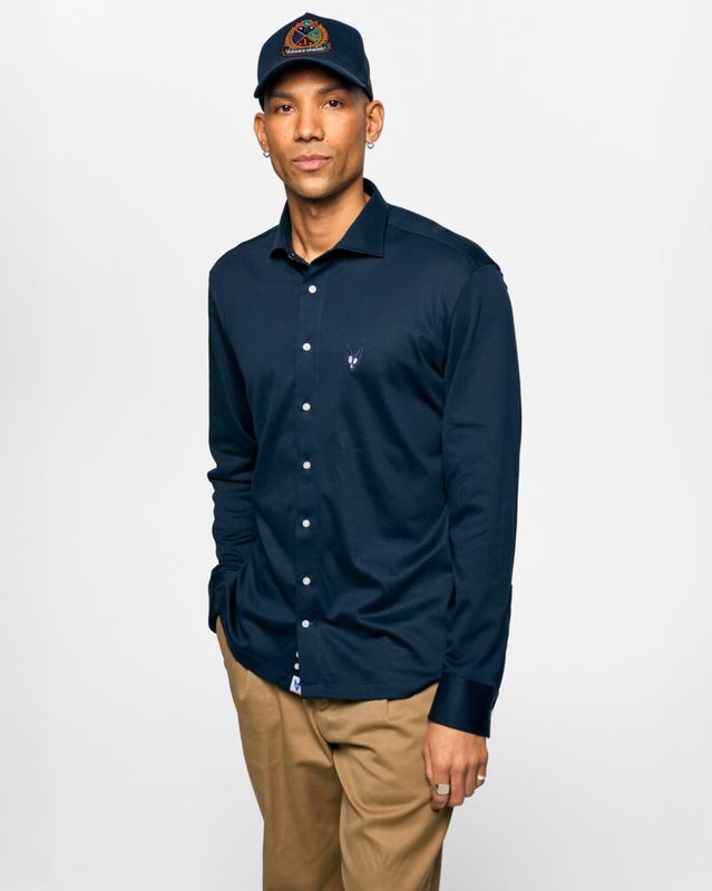 Leon Supima Shirt Navy