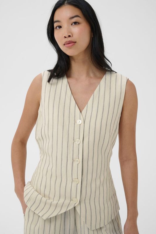 BintaPW Vest Black Stripe