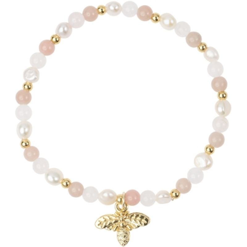 STONE & PEARL BEAD BRACELETS 4 MM