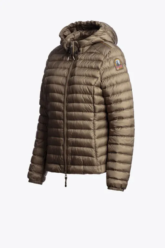 GENIE Hooded Down Jacket Olive Brown