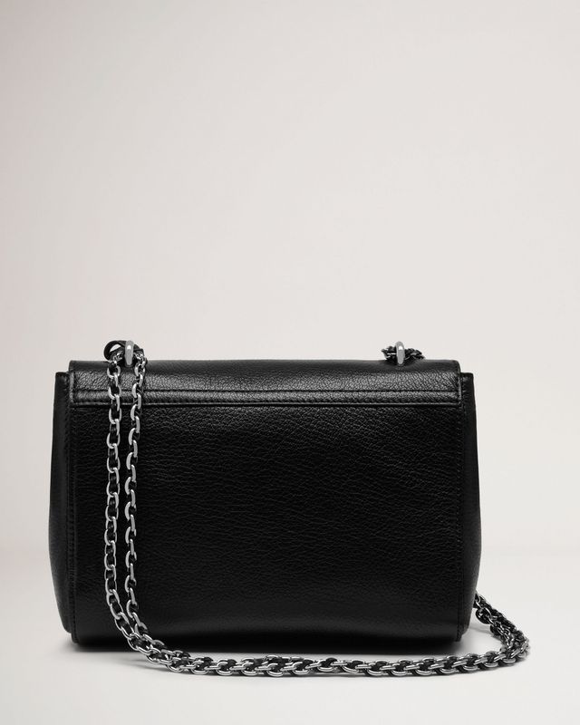 LILY Icon Black Glossy Goat Leather Silver 