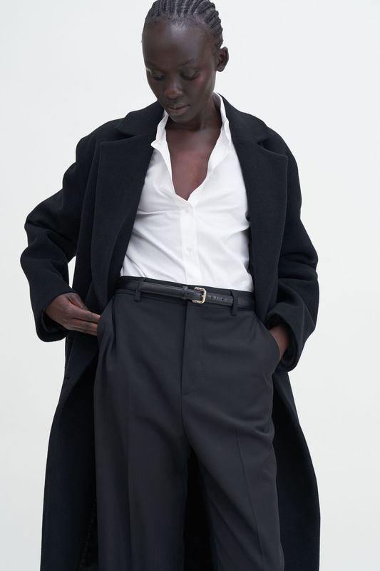 Charlotte Belted Coat Black 