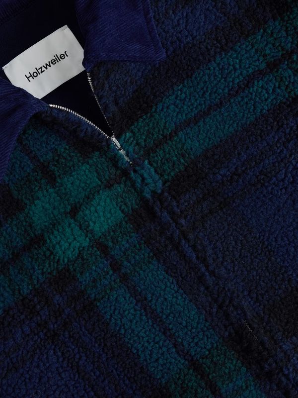 ELIX Fleece Overshirt Navy Check