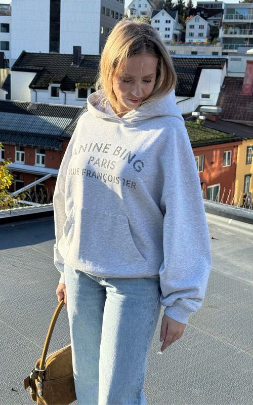 HARVEY Sweatshirt Paris Stencil Heather Grey