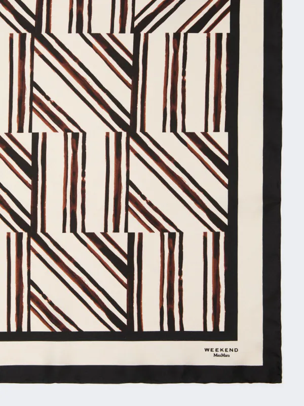 SIAM scarf Silk Chocolate Big  