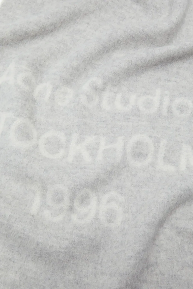 JACQUARD Logo Scarf Light Grey Melange |White 
