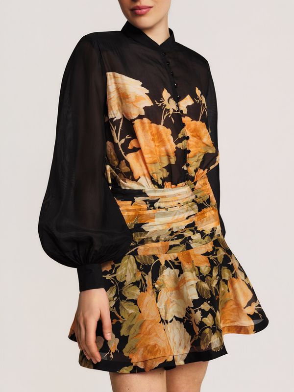 Organza Mini Dress Midnight Field