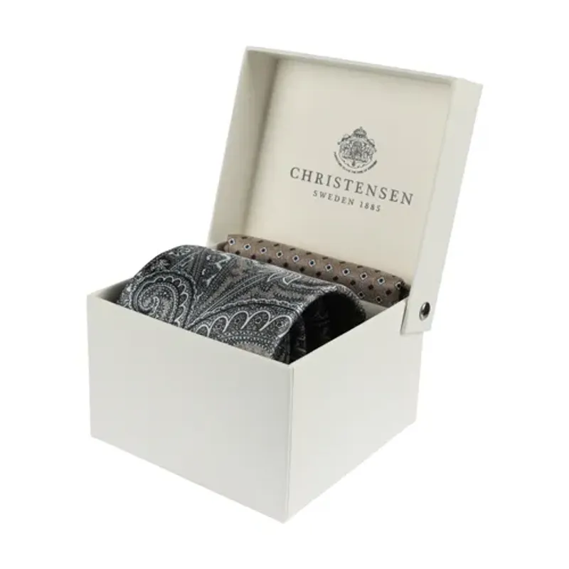 TIE&POCKET Box set Beige Melange 