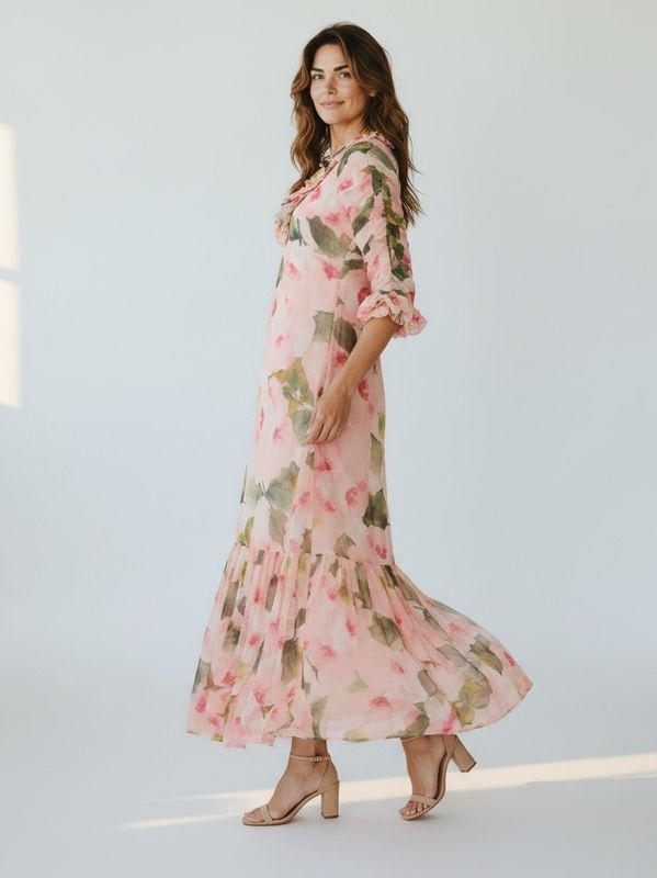 ORGANZA Ruffle Dress Rosette