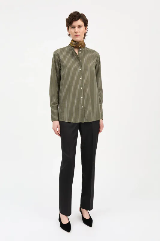 Scot Shirt Green White Stripe