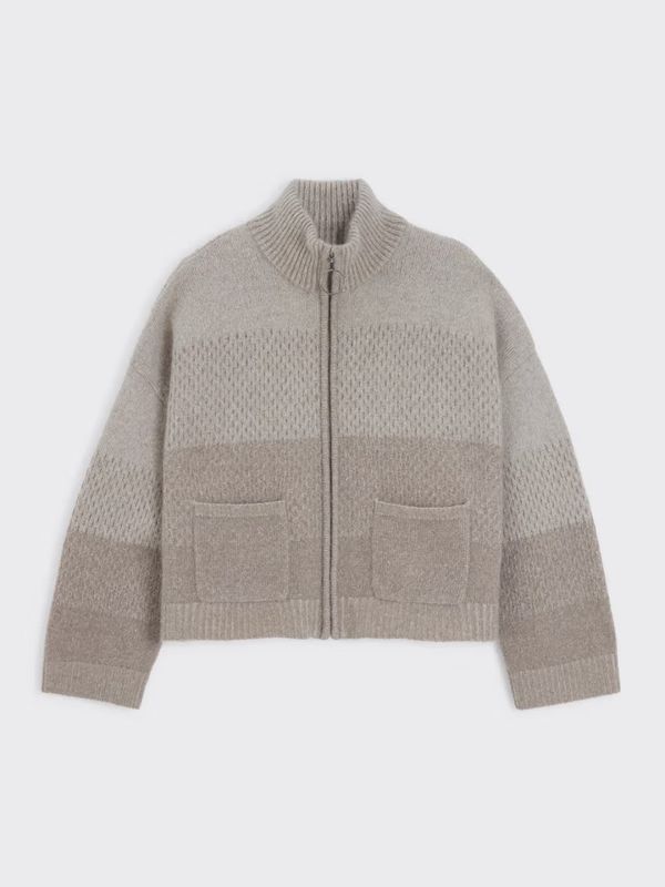 TINE Cardigan Taupe Mix