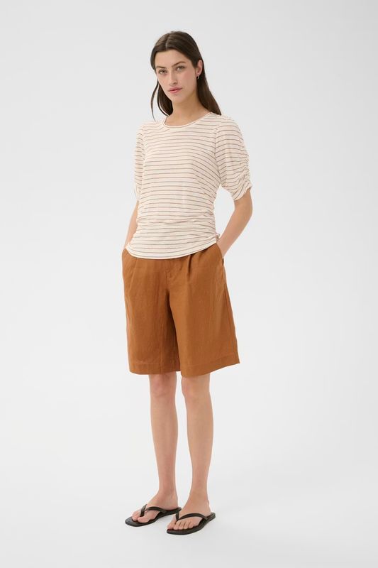 BrizettePW T-shirt Brown Stripe