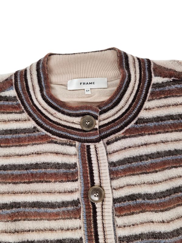 The Femme Cardi Sky blue multi stripe 