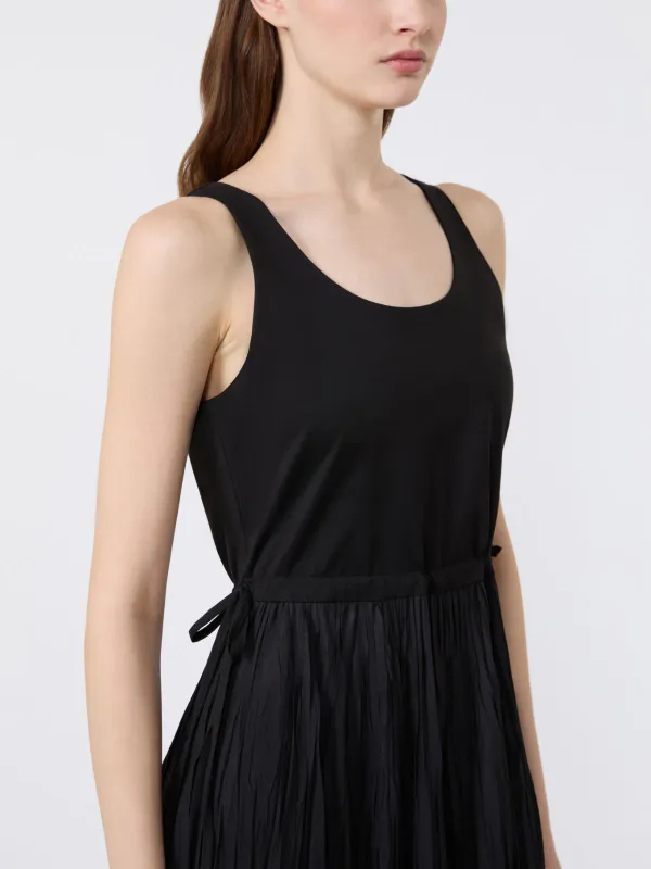 Classi Plisse jersey Dress Black 