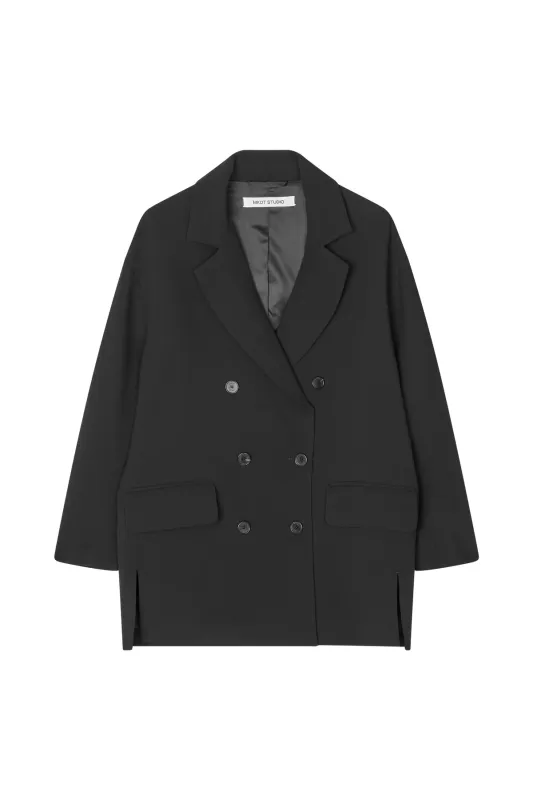 CALIA Coat Crepe Georgette Black