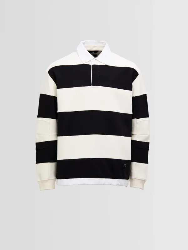 Hornsea Rugby Polo Striped Off white 