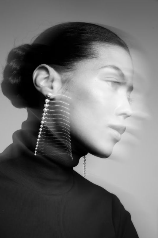 The Long Pearl Earrings Cream