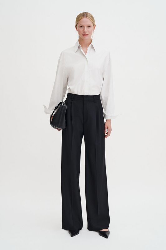 DARCEY Wool Trousers Navy