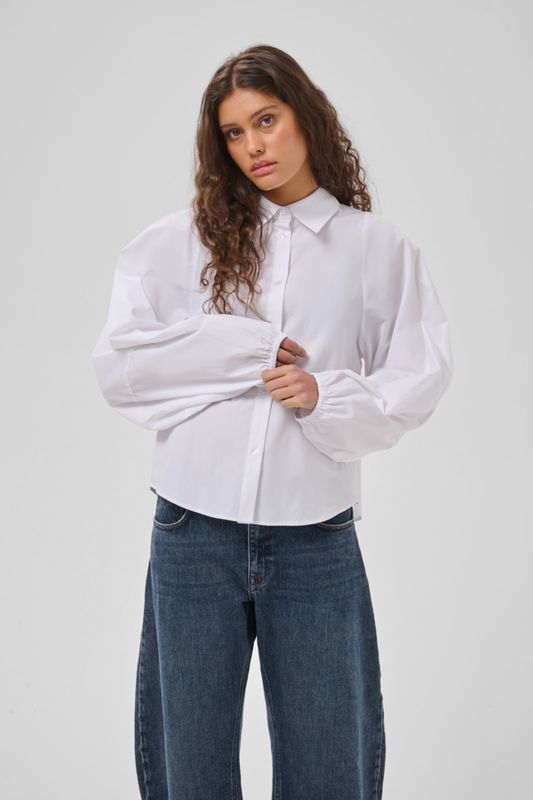 Sunna Balloon Shirt White