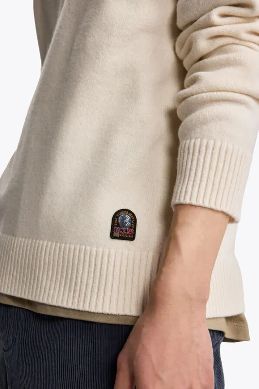 CALDONAZZO Half Zip Cardigan Moonbeam