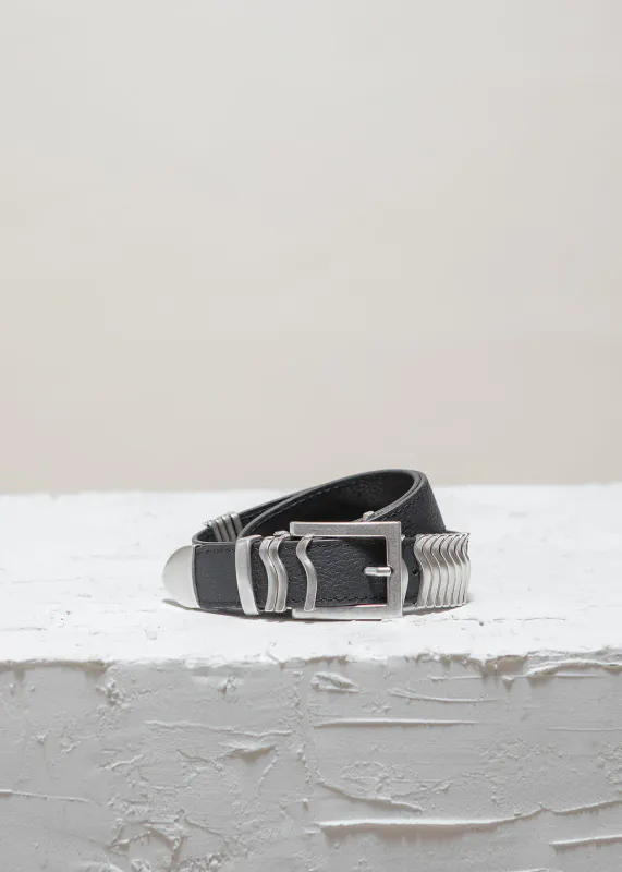 RATTLE BELT Black Silver