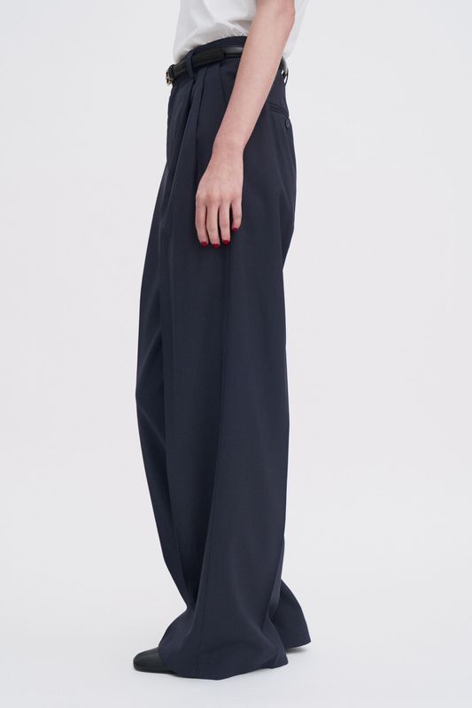 DARCEY Wool Trousers Dark Navy