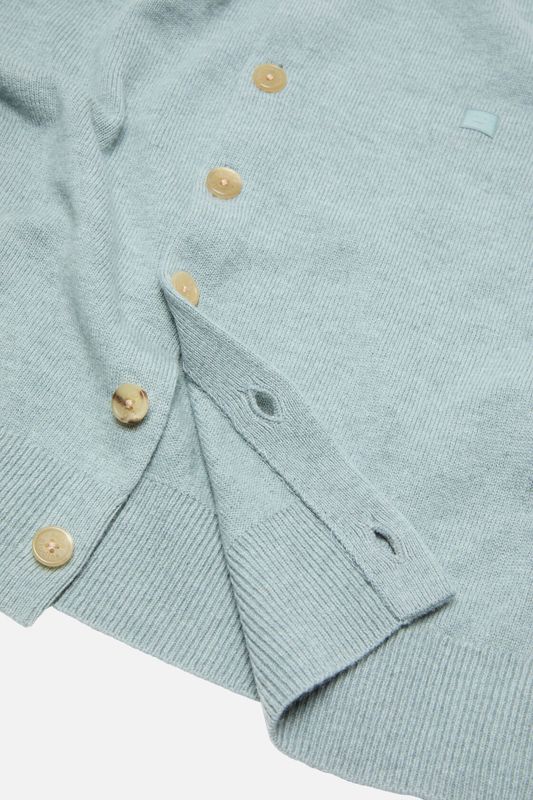 Cardigan Yak Wool Dusty Blue
