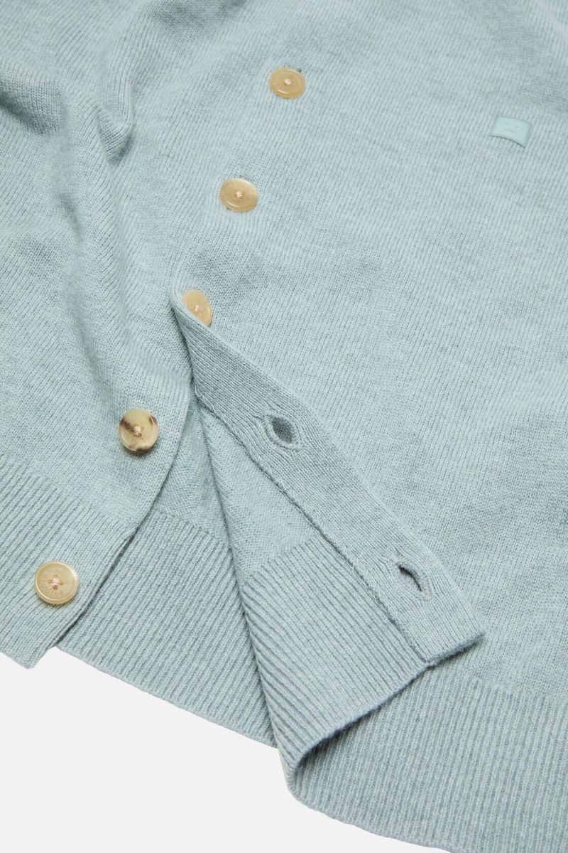 Cardigan Yak Wool Dusty Blue