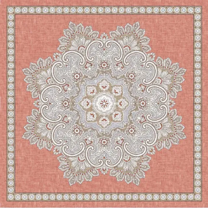 BANDANA Flower Orange Melange 