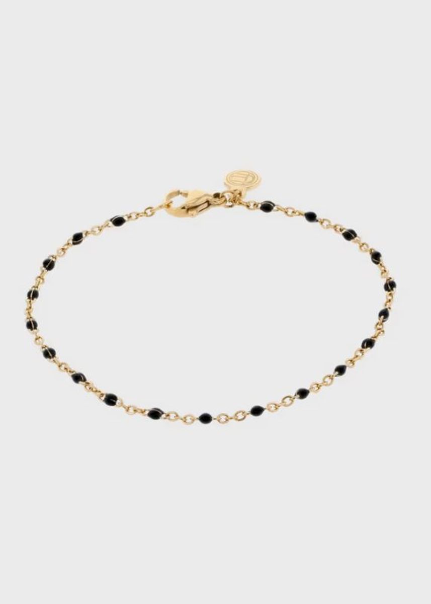 THE BLACK BEAD Bracelet Gold