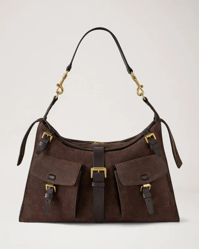 ROXANNE Shoulder Bag Chocolate Suede