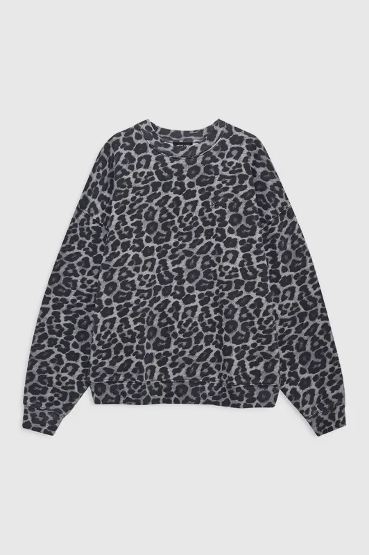 MILES Sweatshirt Grey Leopard
