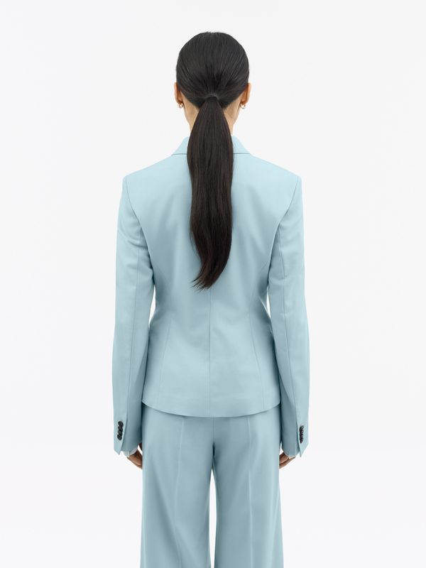 Rita Double Breasted Jacket Light Blue