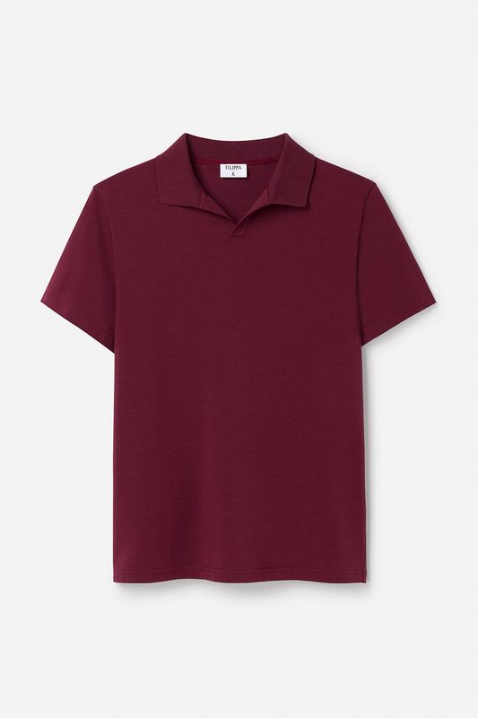 Stretch Polo T-shirt Burgundy