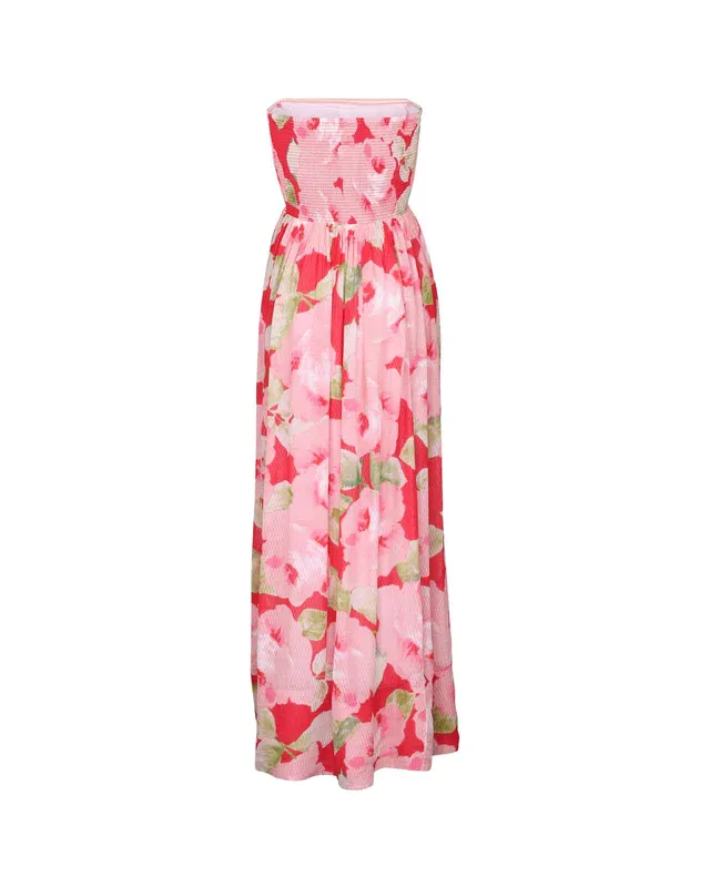 Dotted Georgette Bandeau Dress Romance