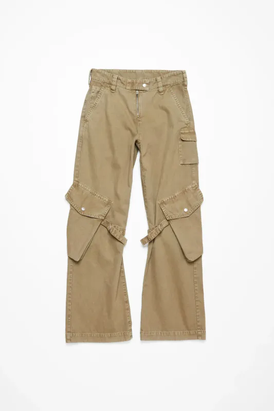 Cargo Trousers Washed Beige