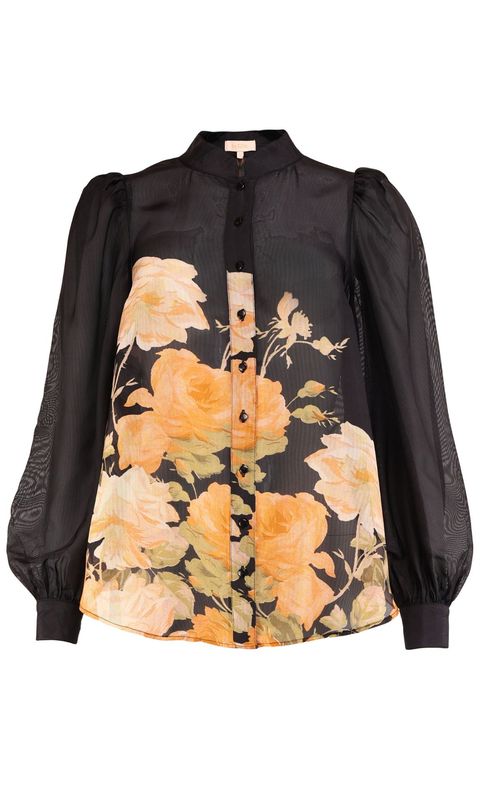Organza Blouse Midnight Field
