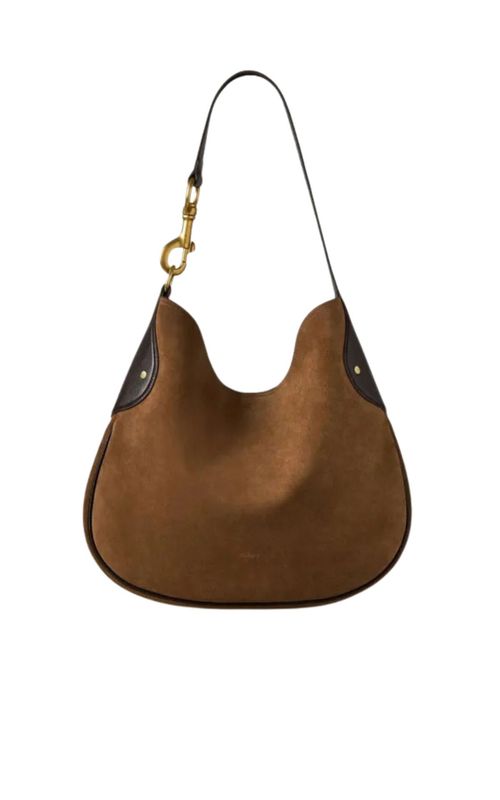 HACKNEY Shoulder Bag Suede Vintage Oak