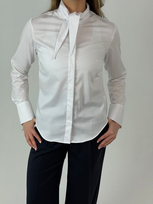 Hovedbilde ELSA Knot Collar Shirt White